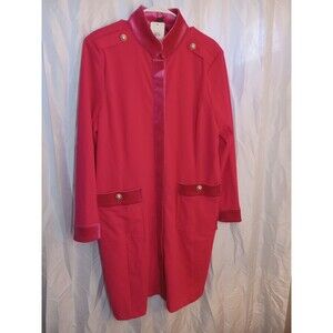 C Wonder by Christian Siriano Knit Crepe Belted Trench Coat, 1X Missing Belt